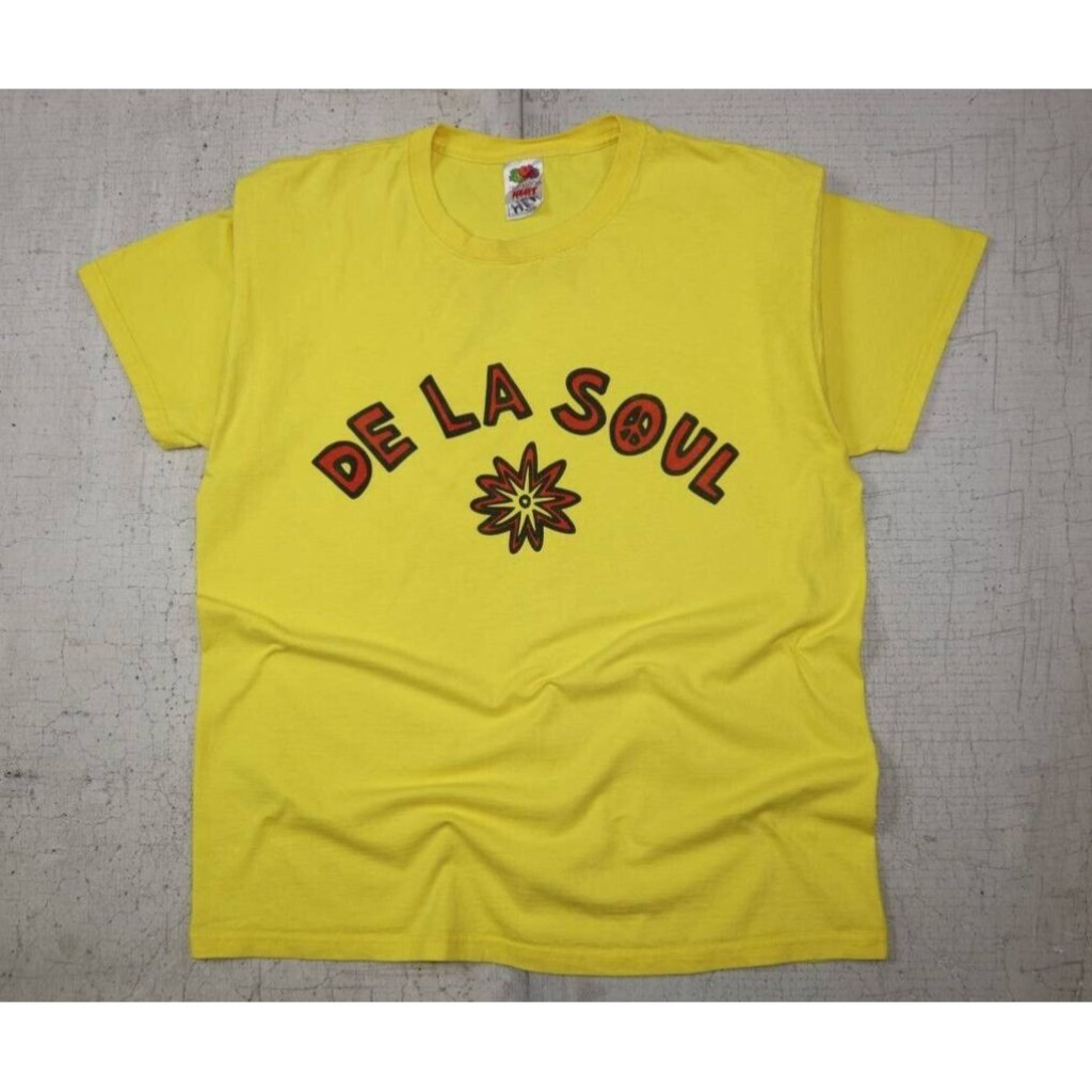 Vintage 90s De La Soul 3 Feet High Yellow T Shirt Size Large